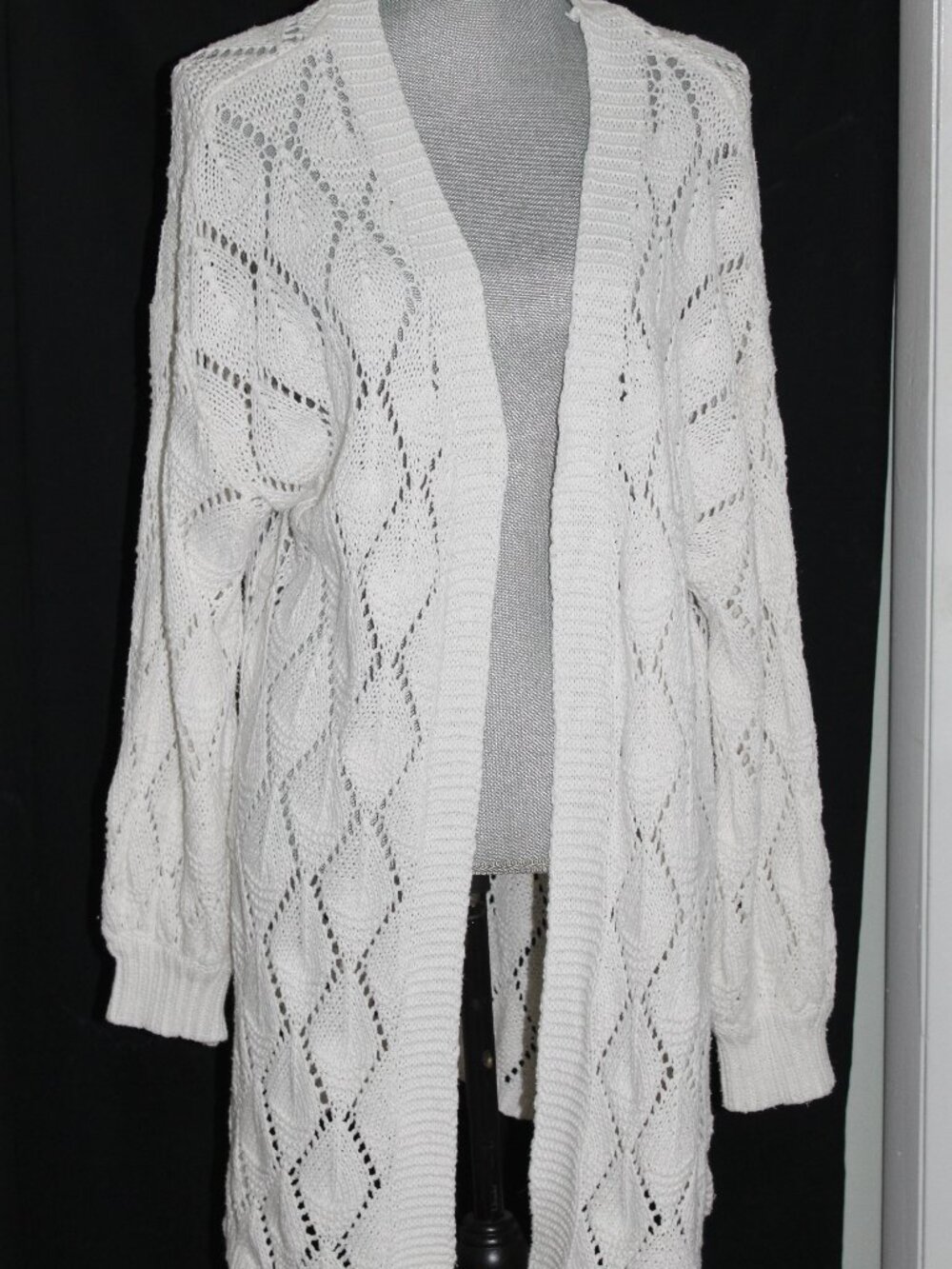Vestidos Long White Knit Sweater